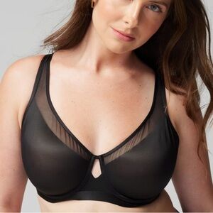 Soma Unbelievable Lift Black Wireless Bra Size 38DD